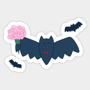 Little bat, big date Sticker